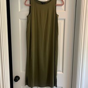 Eileen Fisher stretch silk charmeuse dress